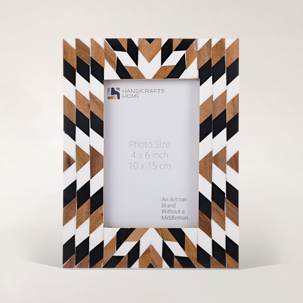 Geometric Resin Inlay Picture Frame