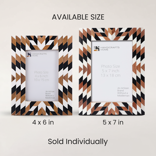Geometric Resin Inlay Picture Frame