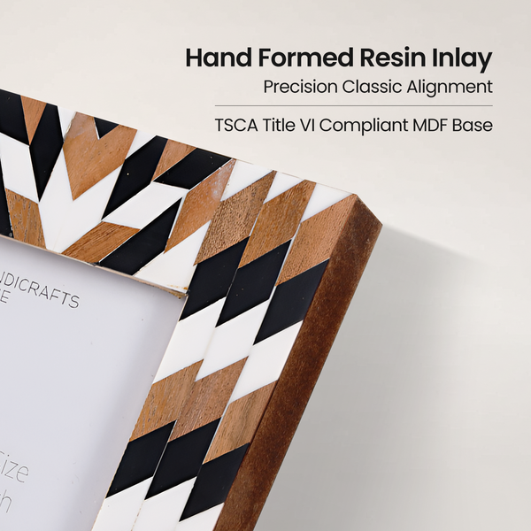 Geometric Resin Inlay Picture Frame