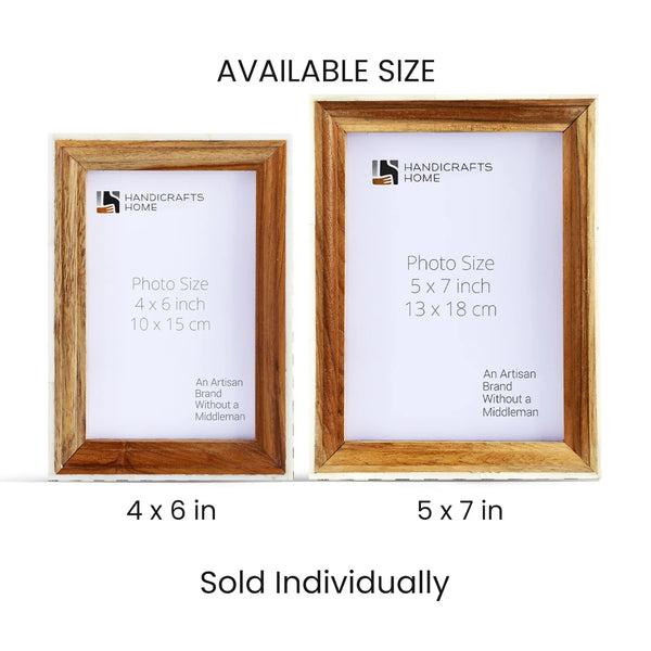 Bone Inlay Wood Picture Frame