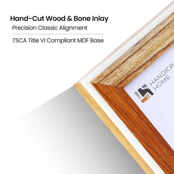 Bone Inlay Wood Picture Frame