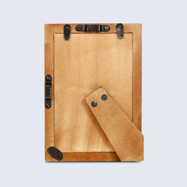 Hive-Pattern Wood Picture Frame