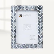 Chevron Bone Inlay Picture Frame