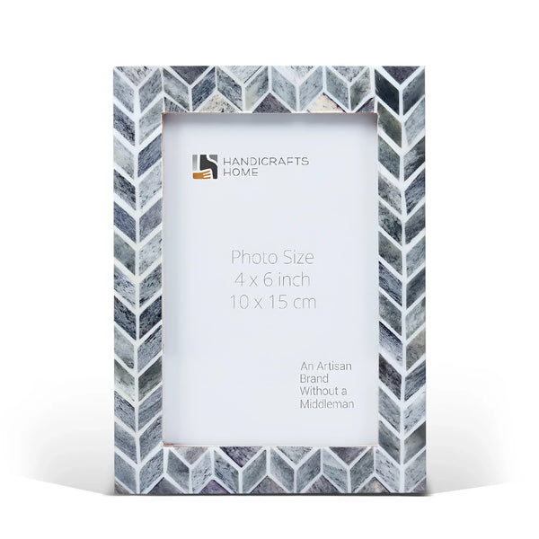 Chevron Bone Inlay Picture Frame