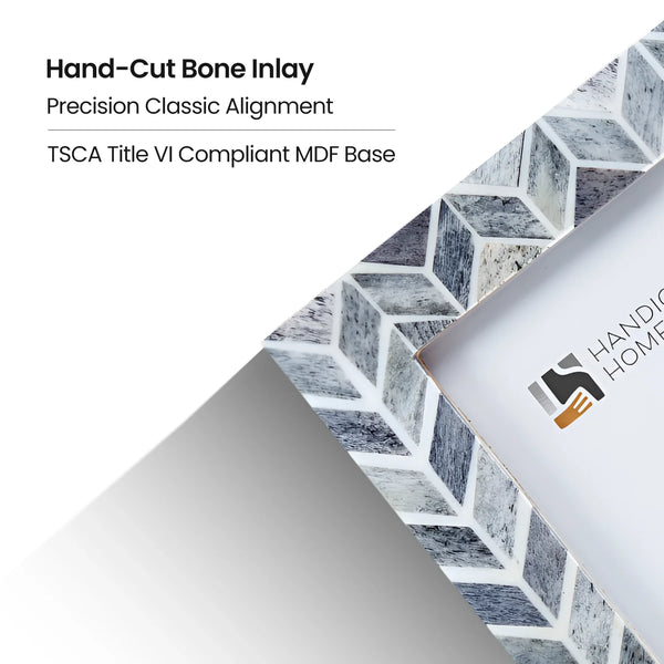 Chevron Bone Inlay Picture Frame