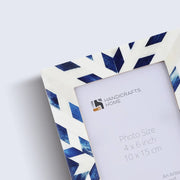 Chevron Bone Inlay Picture Frame