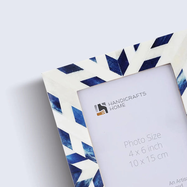 Chevron Bone Inlay Picture Frame