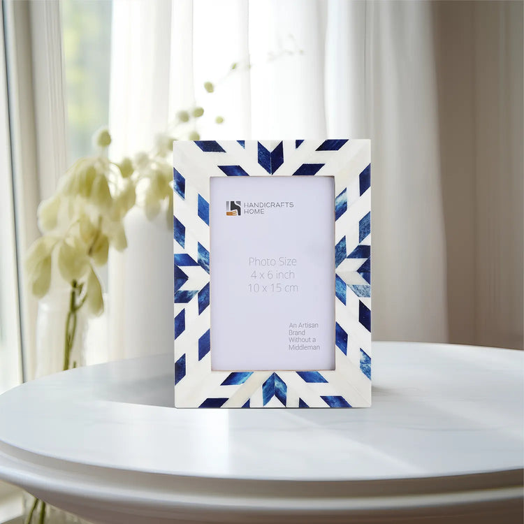 Chevron Bone Inlay Picture Frame