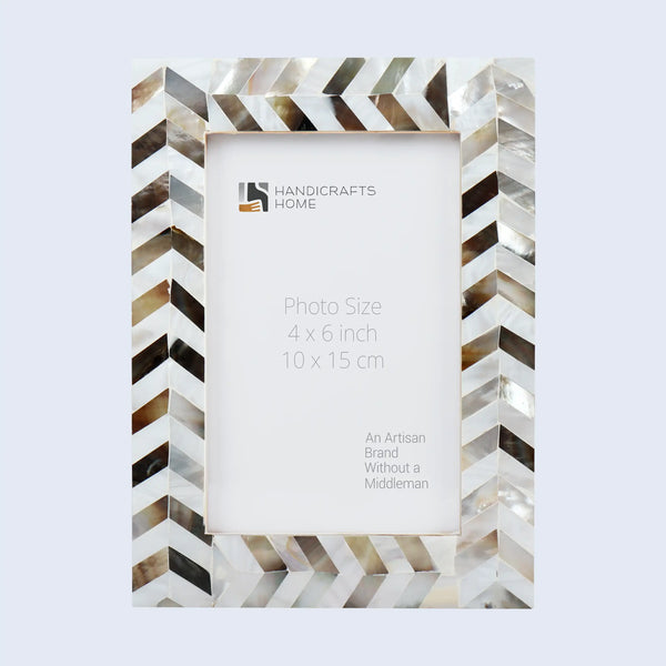 Mother of Pearl Chevron Picture Frame