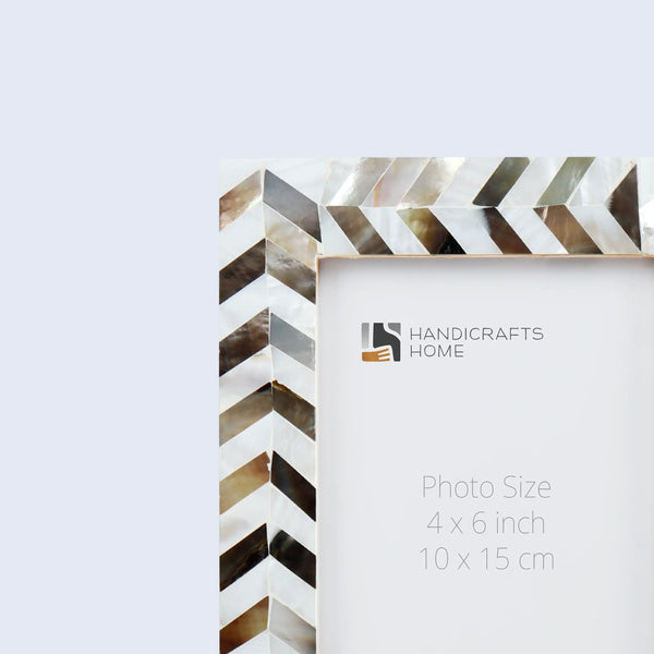 Mother of Pearl Chevron Picture Frame