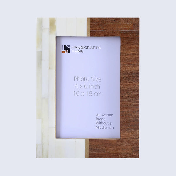 Bone Inlay Wood Picture Frame