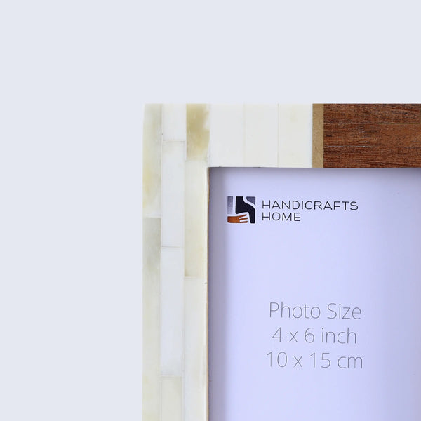 Bone Inlay Wood Picture Frame