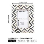 Zigzag Bone Inlay Picture Frame