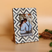 Zigzag Bone Inlay Picture Frame
