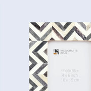 Zigzag Bone Inlay Picture Frame