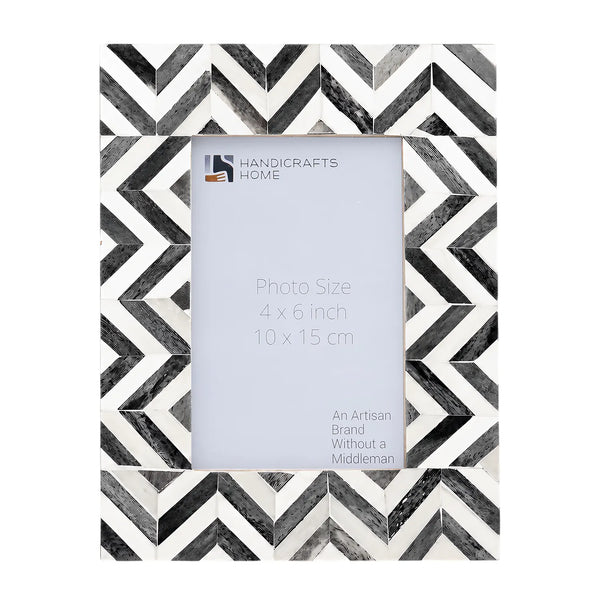 Zigzag Bone Inlay Picture Frame