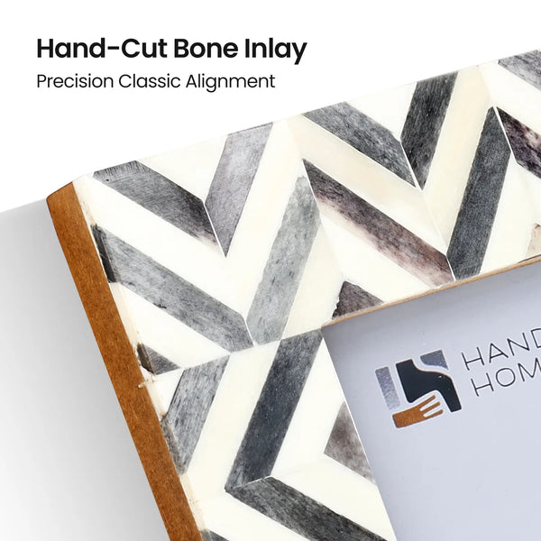Zigzag Bone Inlay Picture Frame