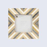 Chevron Wood Resin Inlay Picture Frame