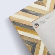 Chevron Wood Resin Inlay Picture Frame