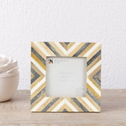 Chevron Wood Resin Inlay Picture Frame