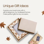 Scalloped Bone Inlay Picture Frame