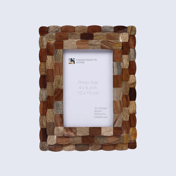 Mosaic Wood-Block Picture Frame