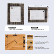 Brown Horn & Brass Inlay Picture Frame