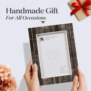 Brown Horn & Brass Inlay Picture Frame