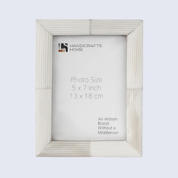 Ridged Bone Inlay Picture Frame