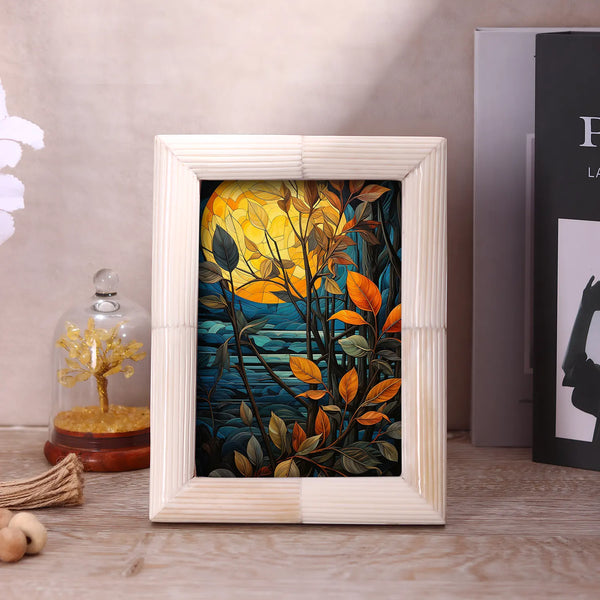 Ridged Bone Inlay Picture Frame