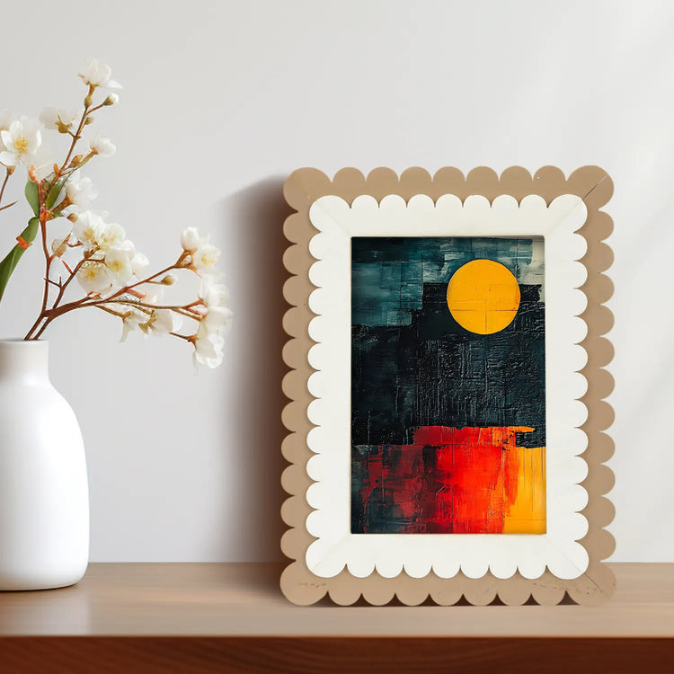 Scallop Bone Inlay Picture Frame