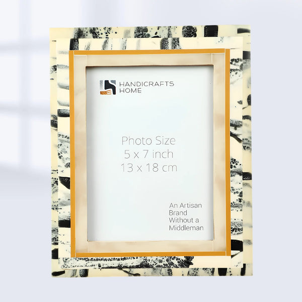 Abstract Ink Resin Inlay Picture Frame