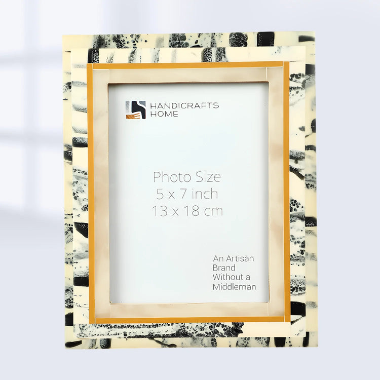 Abstract Ink Resin Inlay Picture Frame