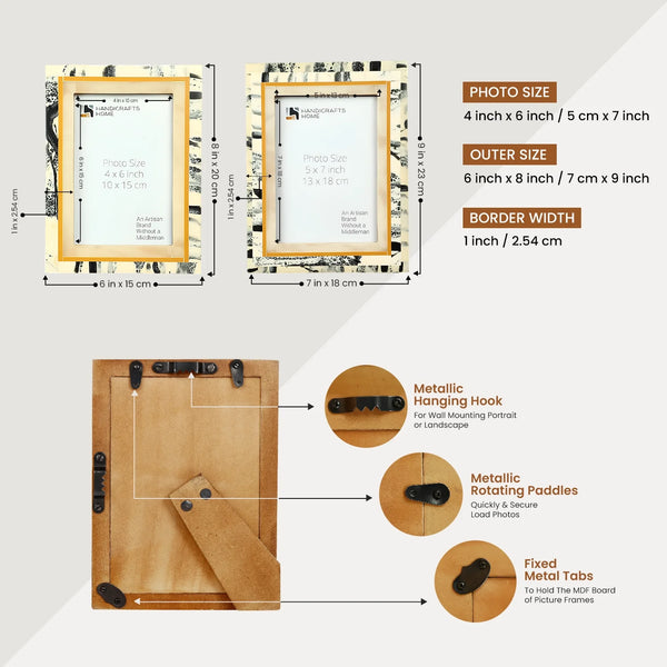 Abstract Ink Resin Inlay Picture Frame
