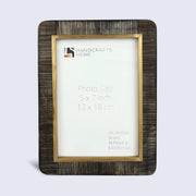 Horn Inlay Brass Picture Frame