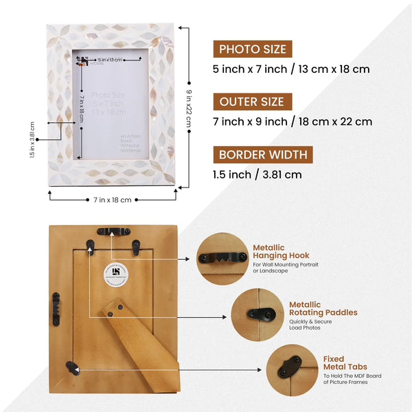 Mother of Pearl Inlay Picture Frame