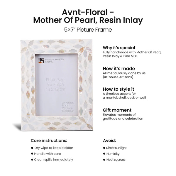 Mother of Pearl Inlay Picture Frame