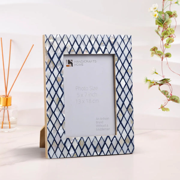 Diamond Inlay Mother-of-Pearl Picture Frame