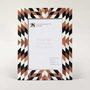 Geometric Resin Inlay Picture Frame