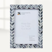 Chevron Bone Inlay Picture Frame