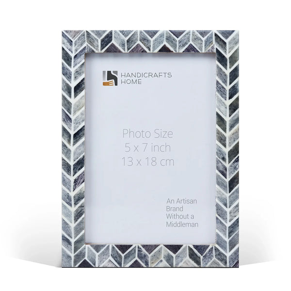 Chevron Bone Inlay Picture Frame