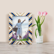 Chevron Inlay Wood Picture Frame