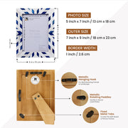 Chevron Bone Inlay Picture Frame
