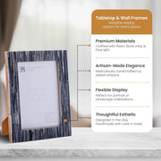 Bone Inlay Stripe Picture Frame