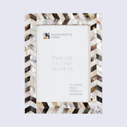 Mother of Pearl Chevron Picture Frame
