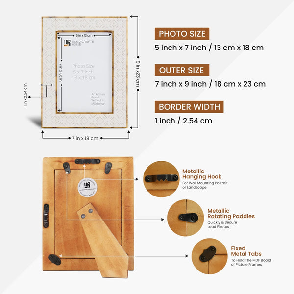 Carved Resin Inlay Picture Frame