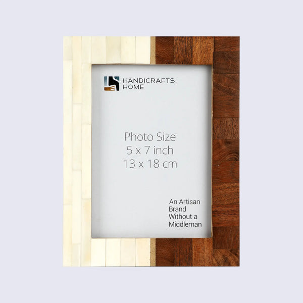 Bone Inlay Wood Picture Frame