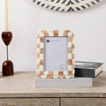Scalloped Bone Inlay Picture Frame