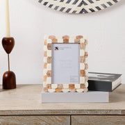Scalloped Bone Inlay Picture Frame