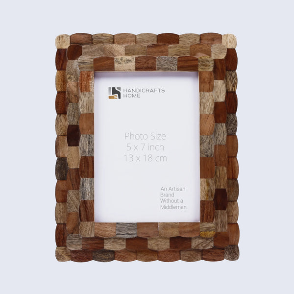 Mosaic Wood-Block Picture Frame